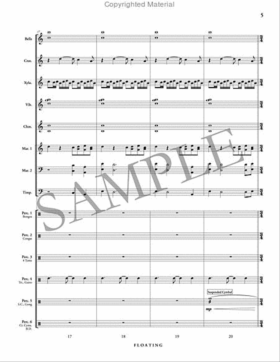 Floating Floating Percussion Ensemble scores gallery preview page 6