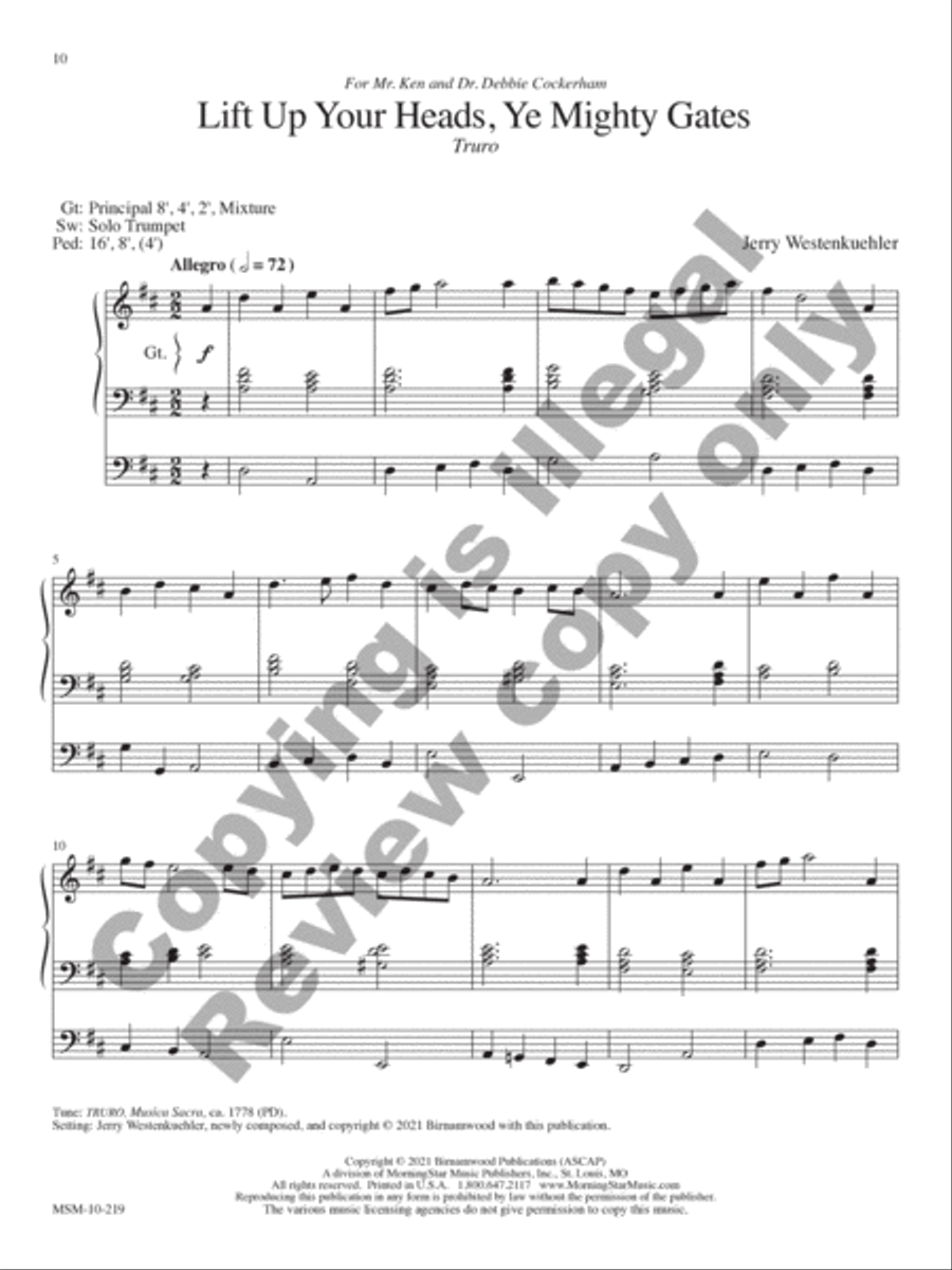 Four Advent Trumpet Tunes Organ Solo scores gallery preview page 5