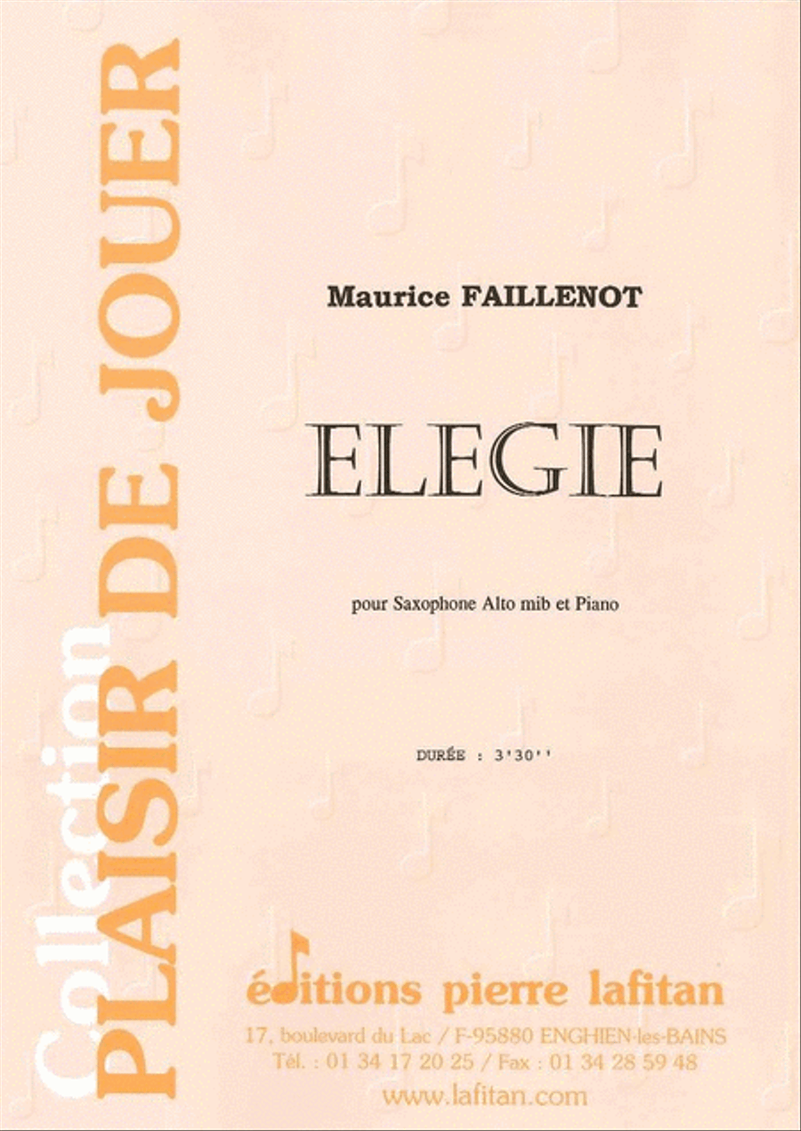 Élégie Alto Saxophone scores gallery preview page 1
