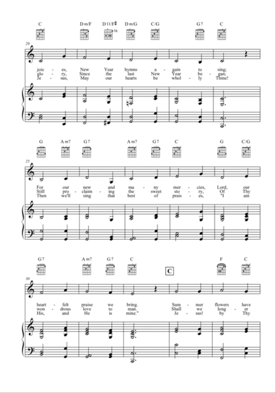 New Year's Hymn Alto Voice scores gallery preview page 2