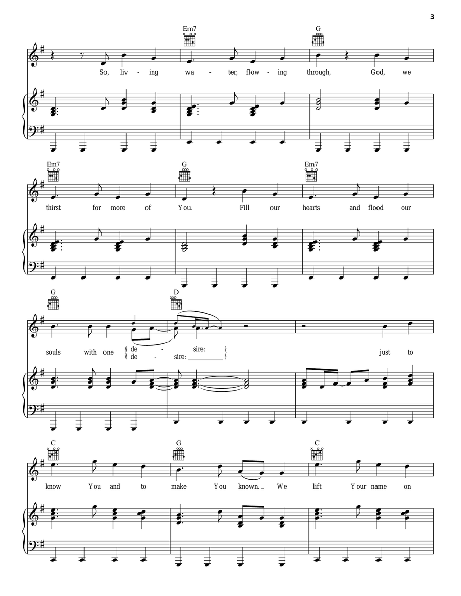 Thrive Piano, Vocal, Guitar scores gallery preview page 3