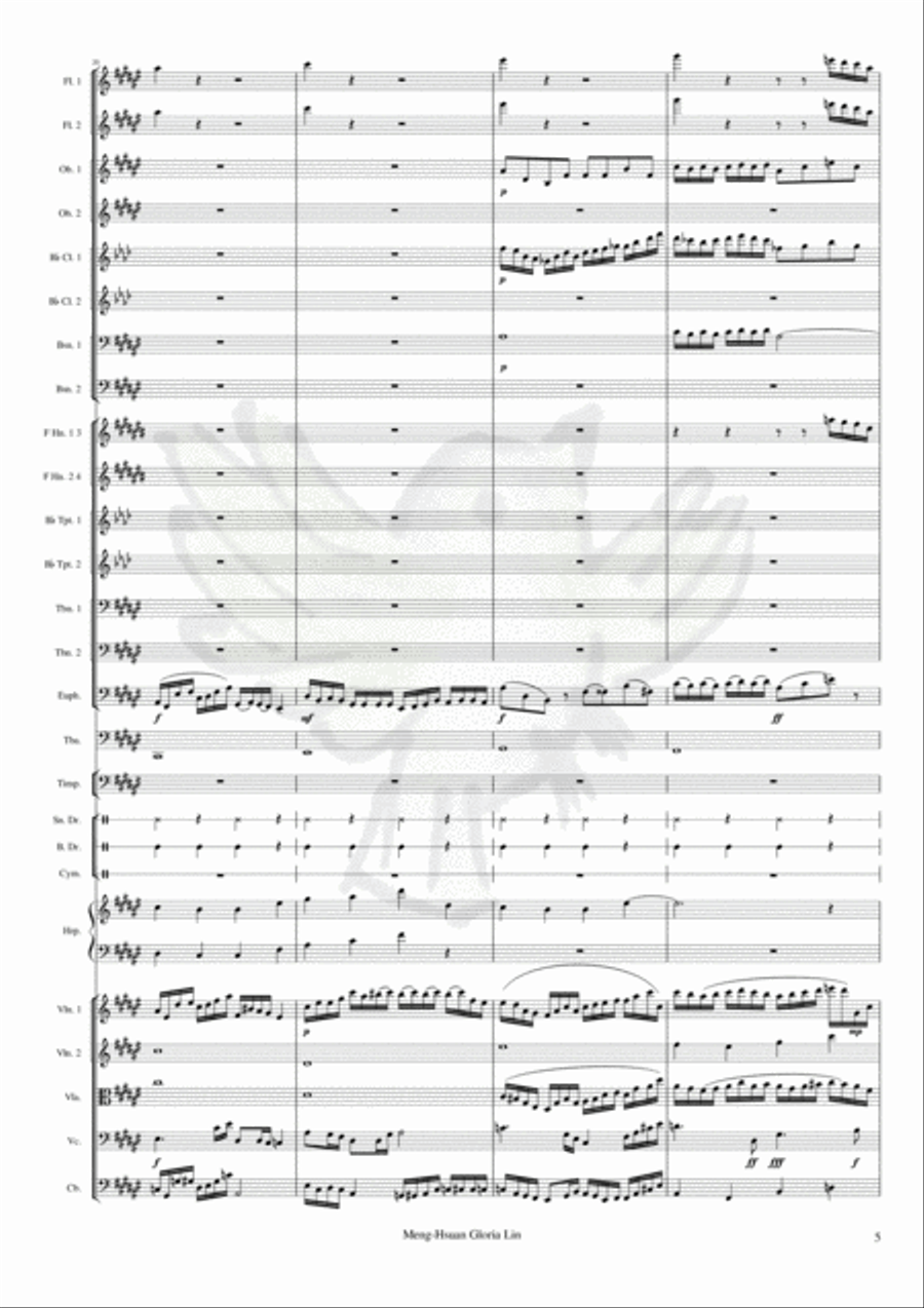 Greater Adria Symphonic Poem in F-sharp major Full Orchestra scores gallery preview page 5