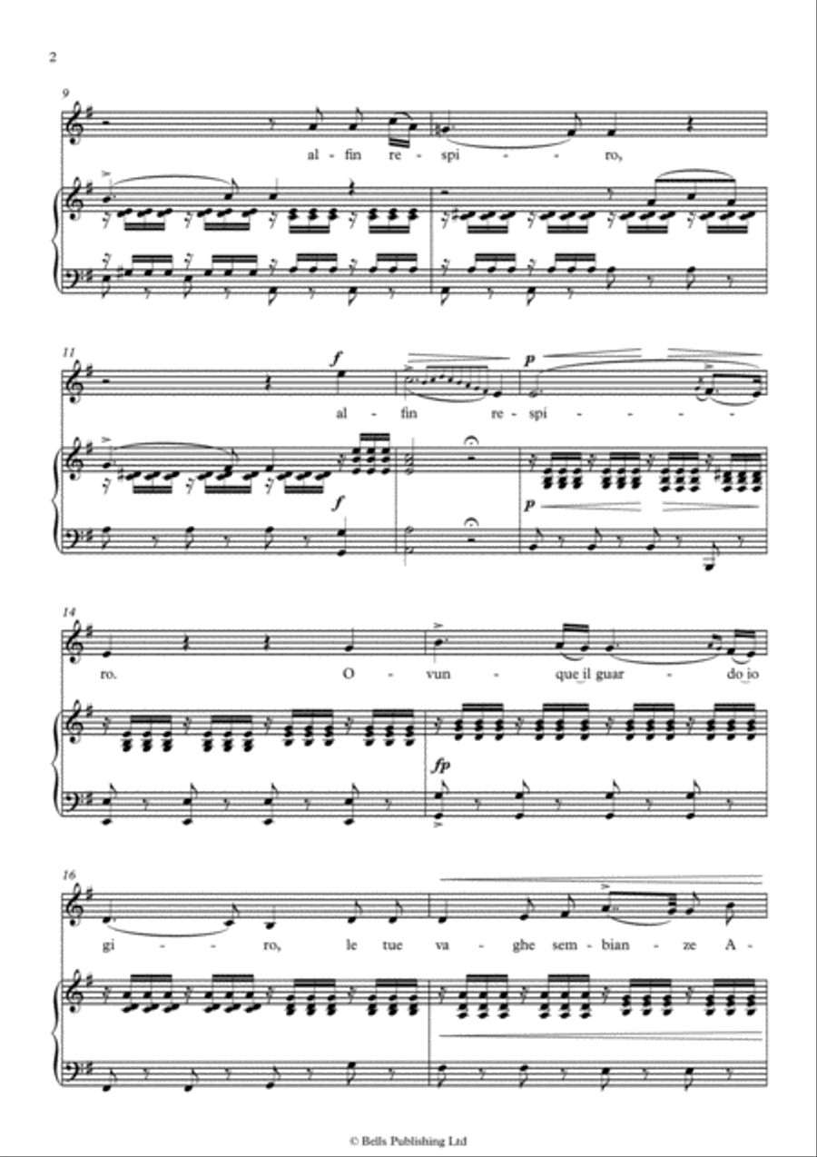 O del mio dolce ardor (E minor) Voice Solo scores gallery preview page 2