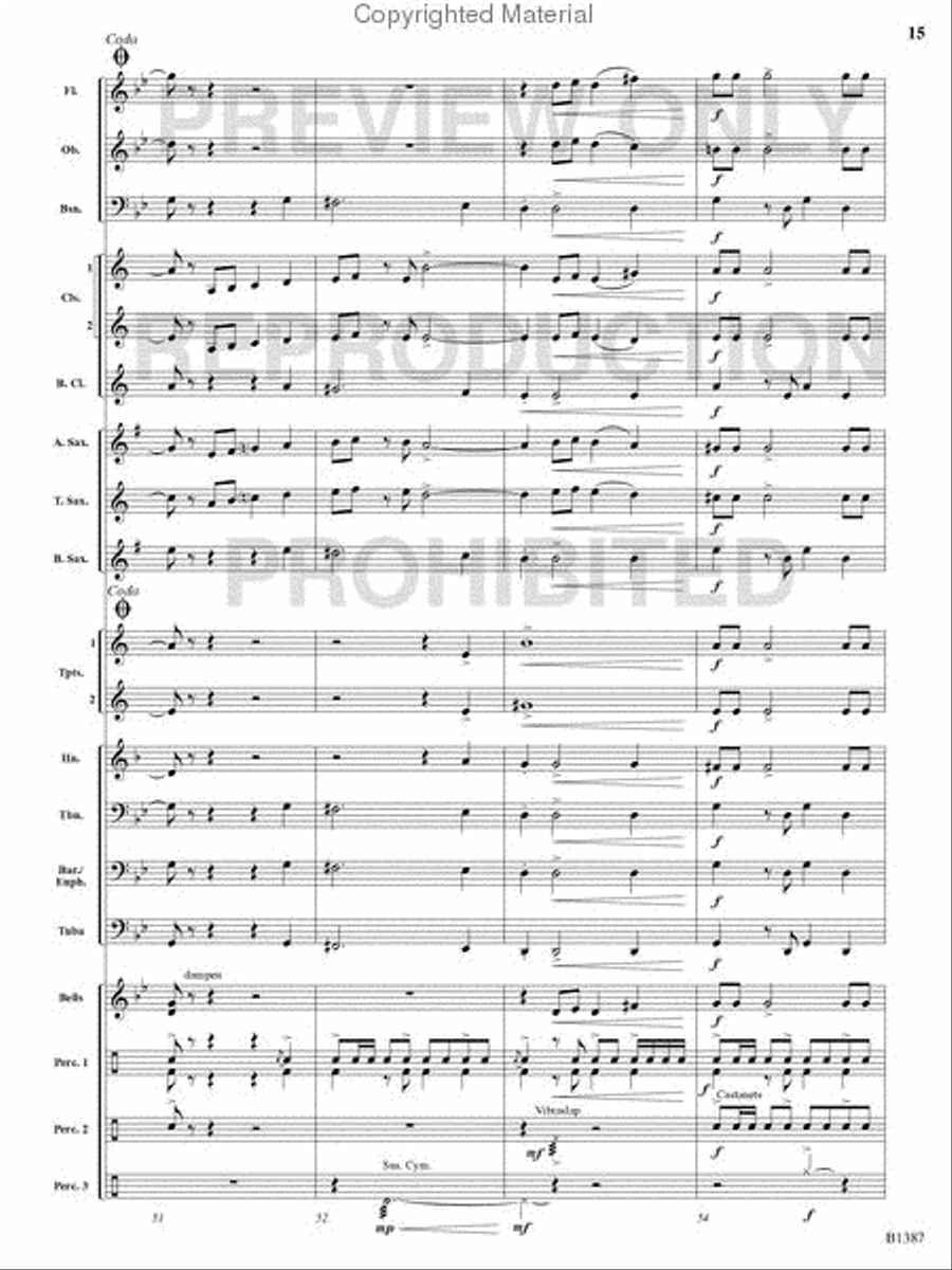 Fiesta Española Concert Band scores gallery preview page 14