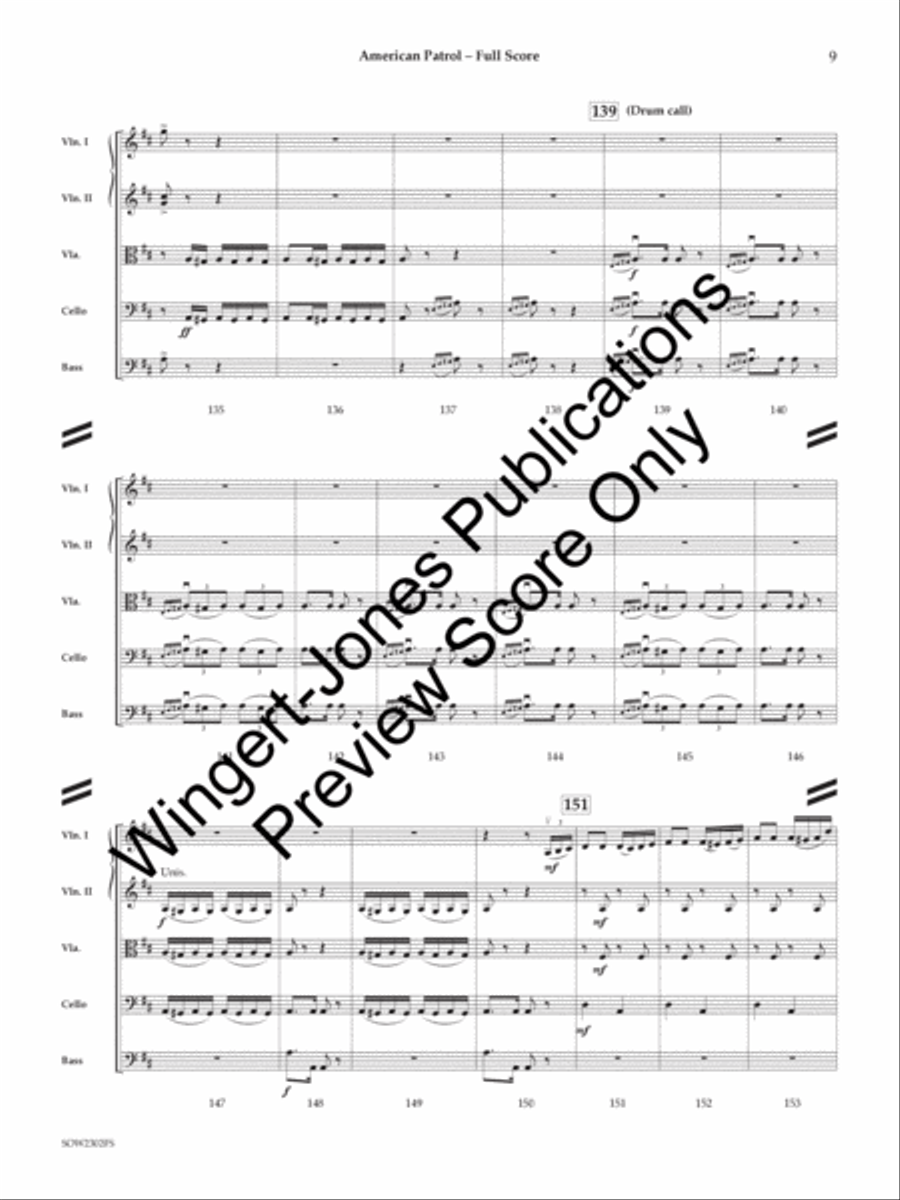 American Patrol (Score) String Orchestra scores gallery preview page 10