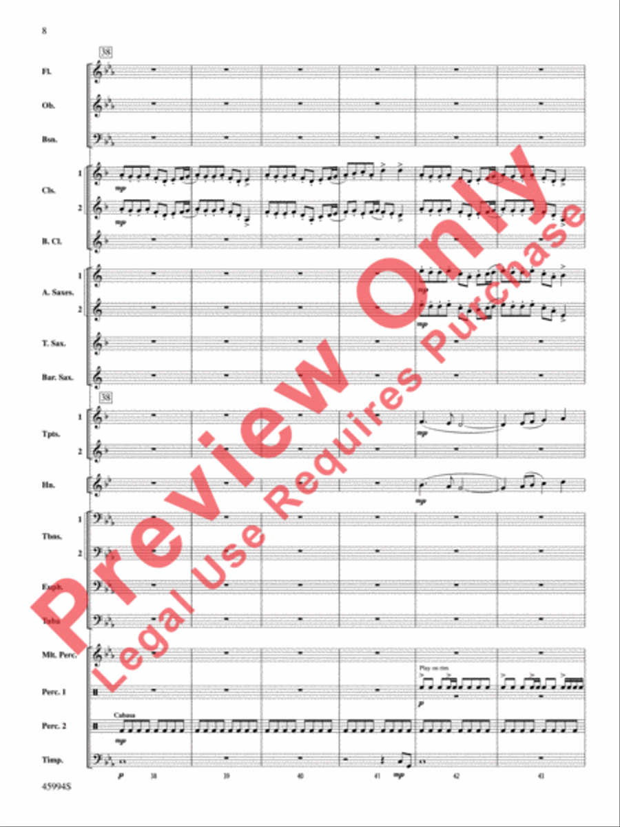 Shadows Unseen Concert Band scores gallery preview page 9