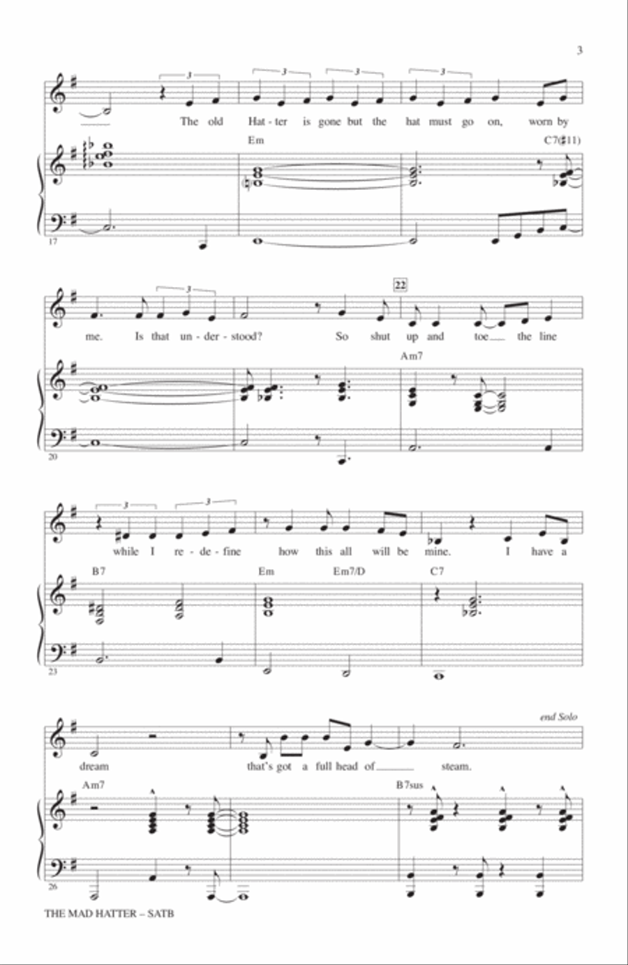 The Mad Hatter The Mad Hatter 4-Part scores gallery preview page 2