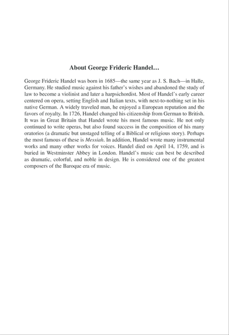 Cantate Deo (from Water Music Suite) 3-Part scores gallery preview page 3