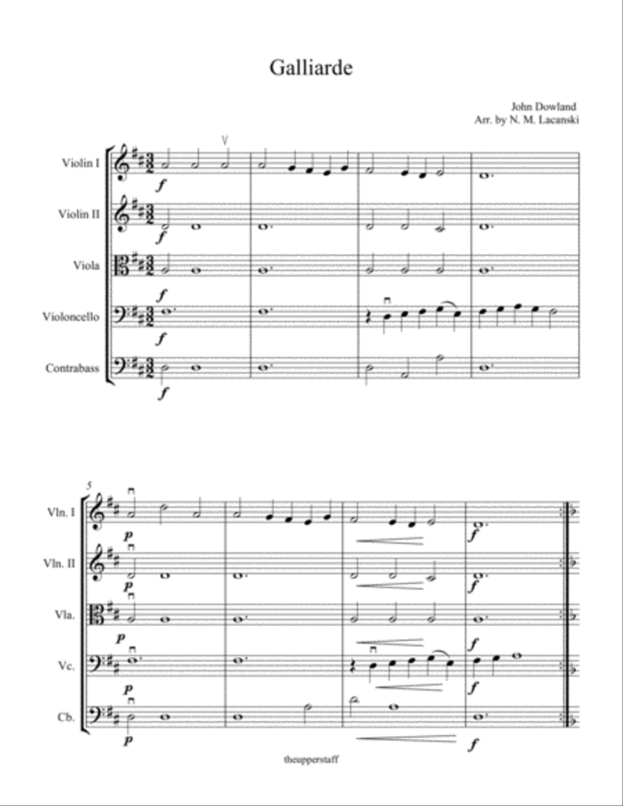 Galliarde String Orchestra scores gallery preview page 2