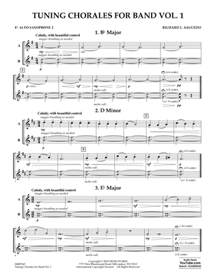 Tuning Chorales for Band - Eb Alto Saxophone 2