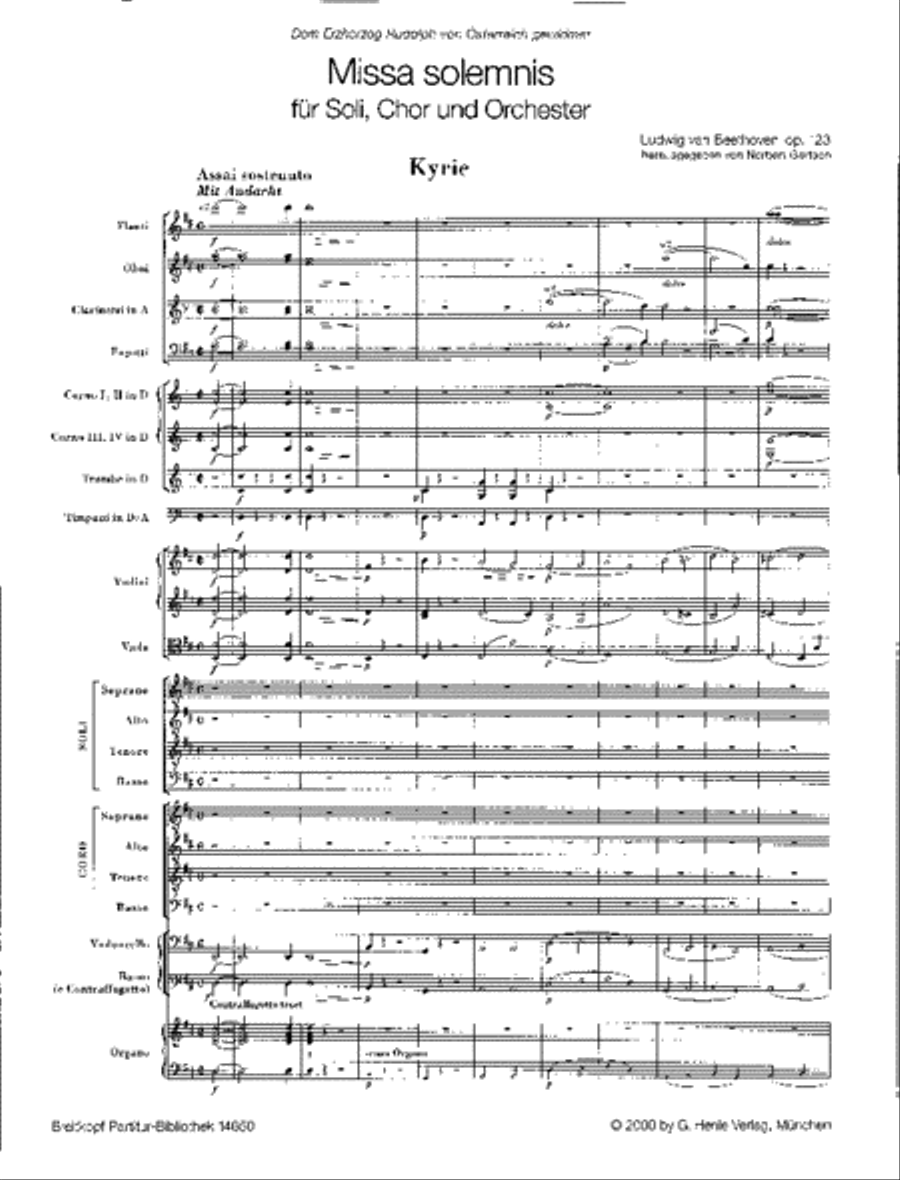 Missa Solemnis in D major Op. 123 4-Part scores gallery preview page 2