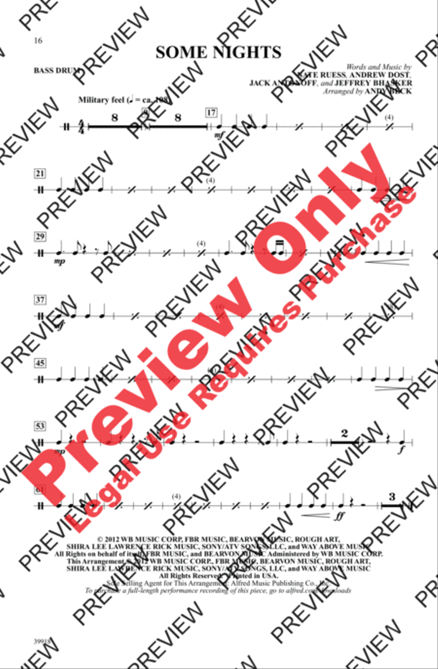 Some Nights Some Nights 4-Part scores gallery preview page 16