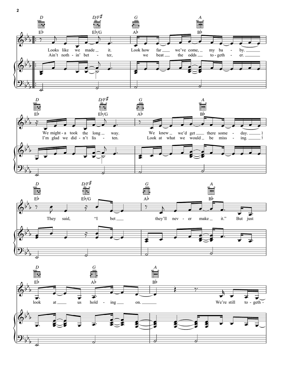 You're Still The One Piano, Vocal, Guitar scores gallery preview page 2