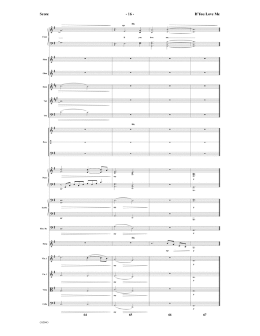 If You Love Me Choir scores gallery preview page 17