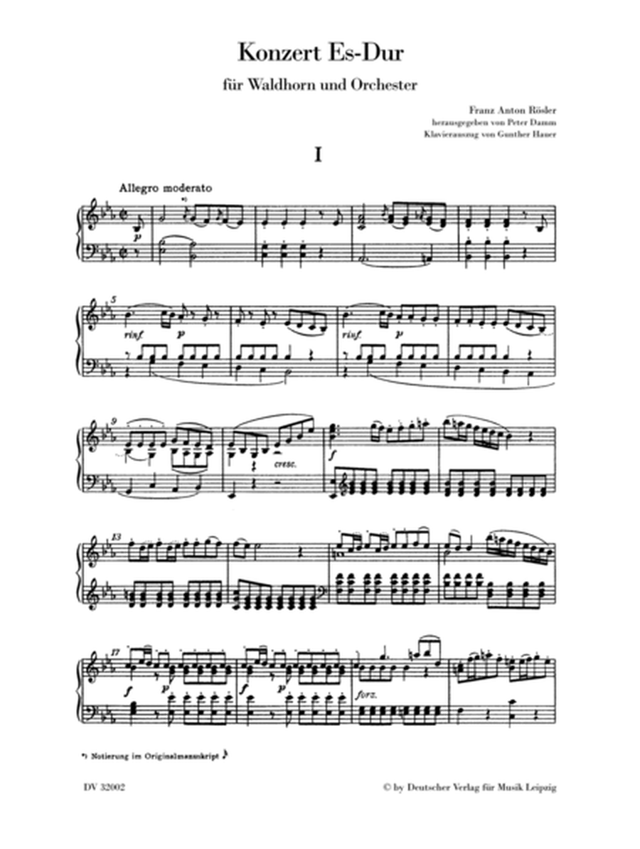 Horn Concerto in E flat major