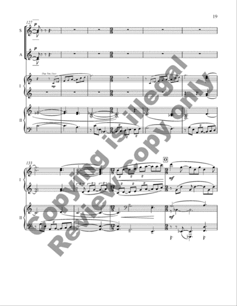 American Triptych: III. Mariner's Carol (Choral Score) 4-Part scores gallery preview page 19