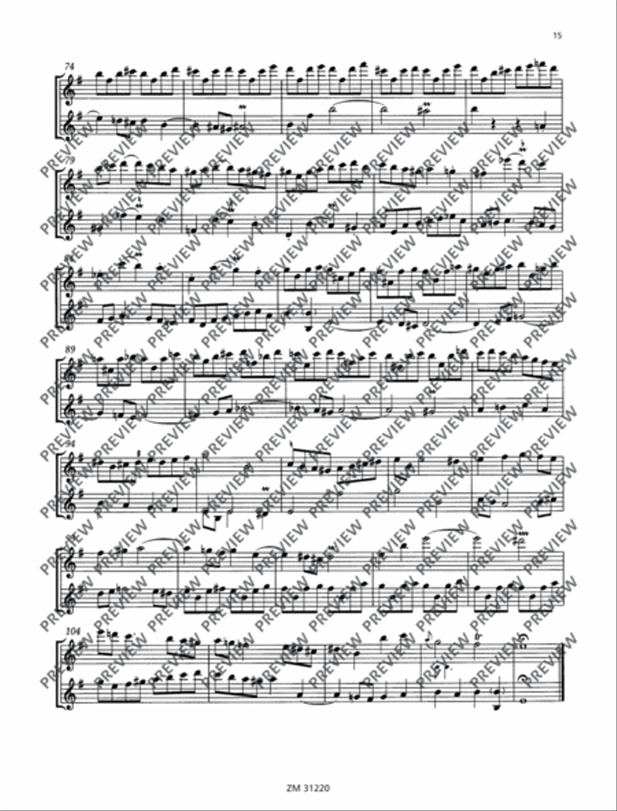 Duets Flute Duet scores gallery preview page 16