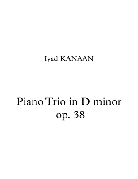Piano Trio op. 38 image number null