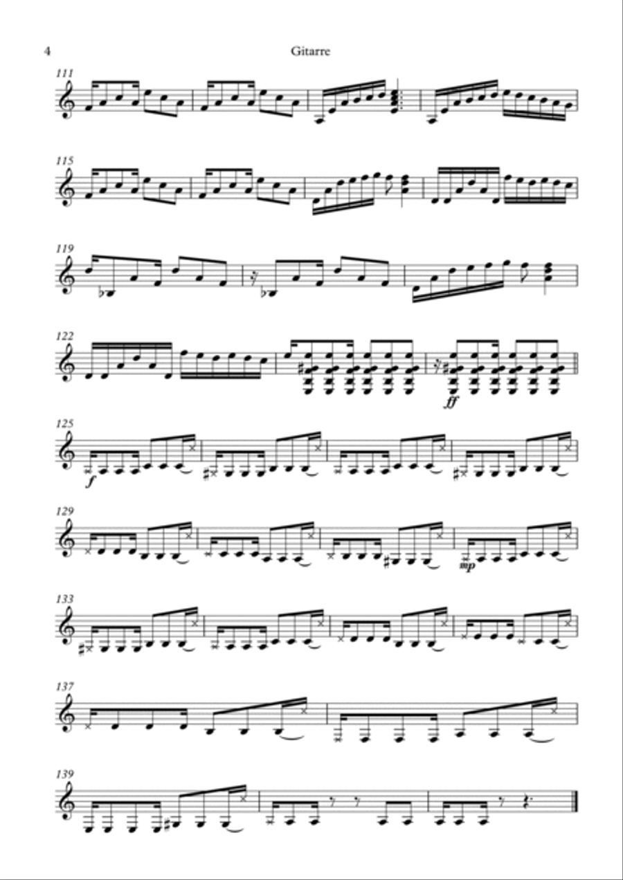 Pewen - for Guitar and String Quintet Chamber Orchestra scores gallery preview page 4