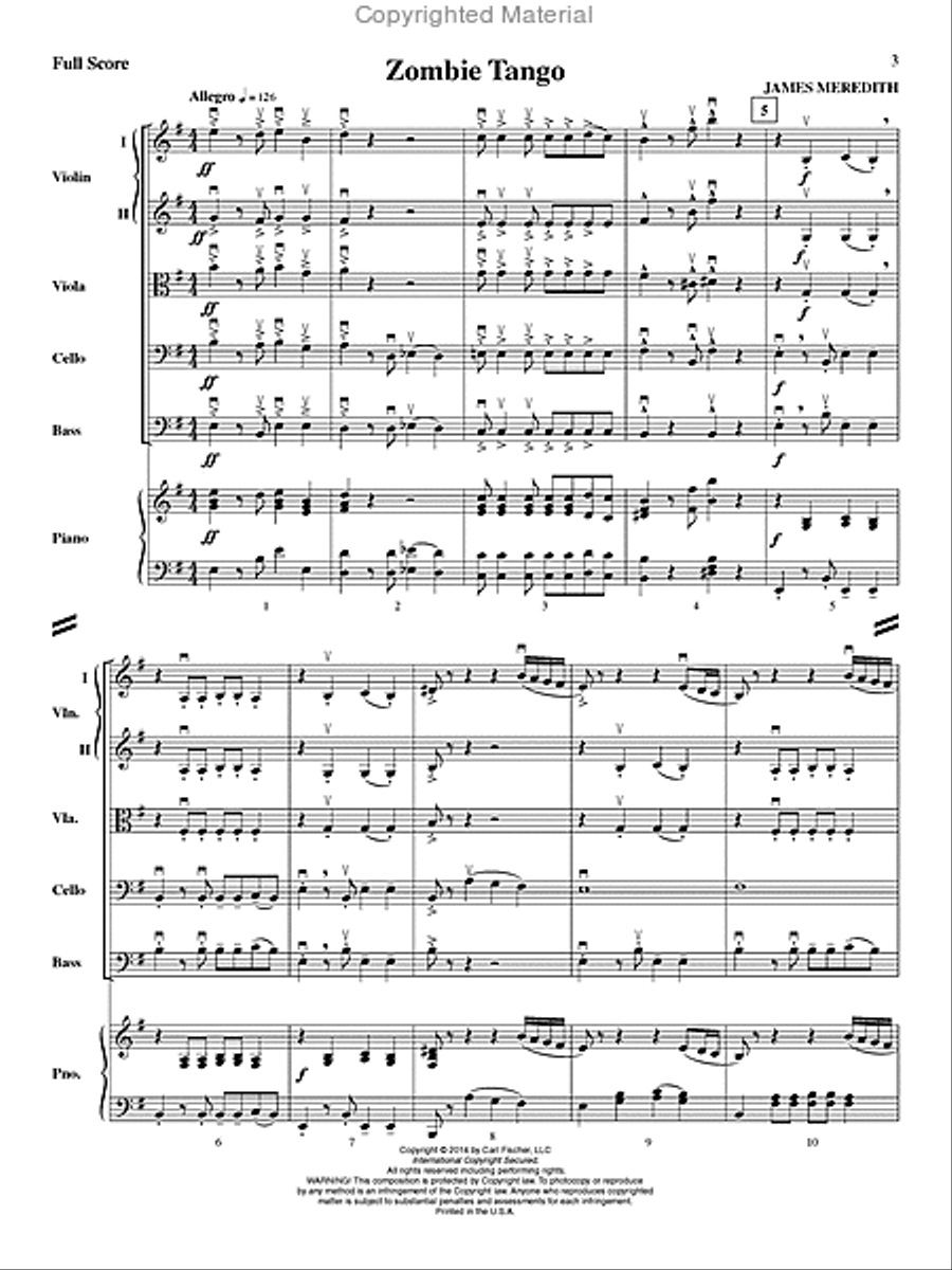 Zombie Tango String Orchestra scores gallery preview page 2