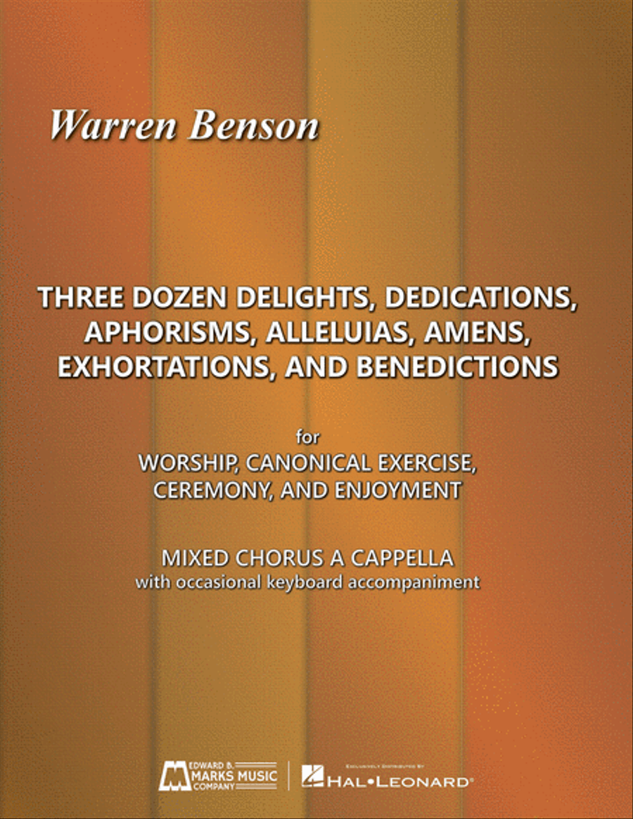 Three Dozen Delights, Dedications, Aphorisms, Alleluias, Amens, Exhortations and Benedictions Choir scores gallery preview page 1