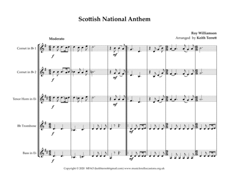 Scottish National Anthem for Brass Band Quintet image number null