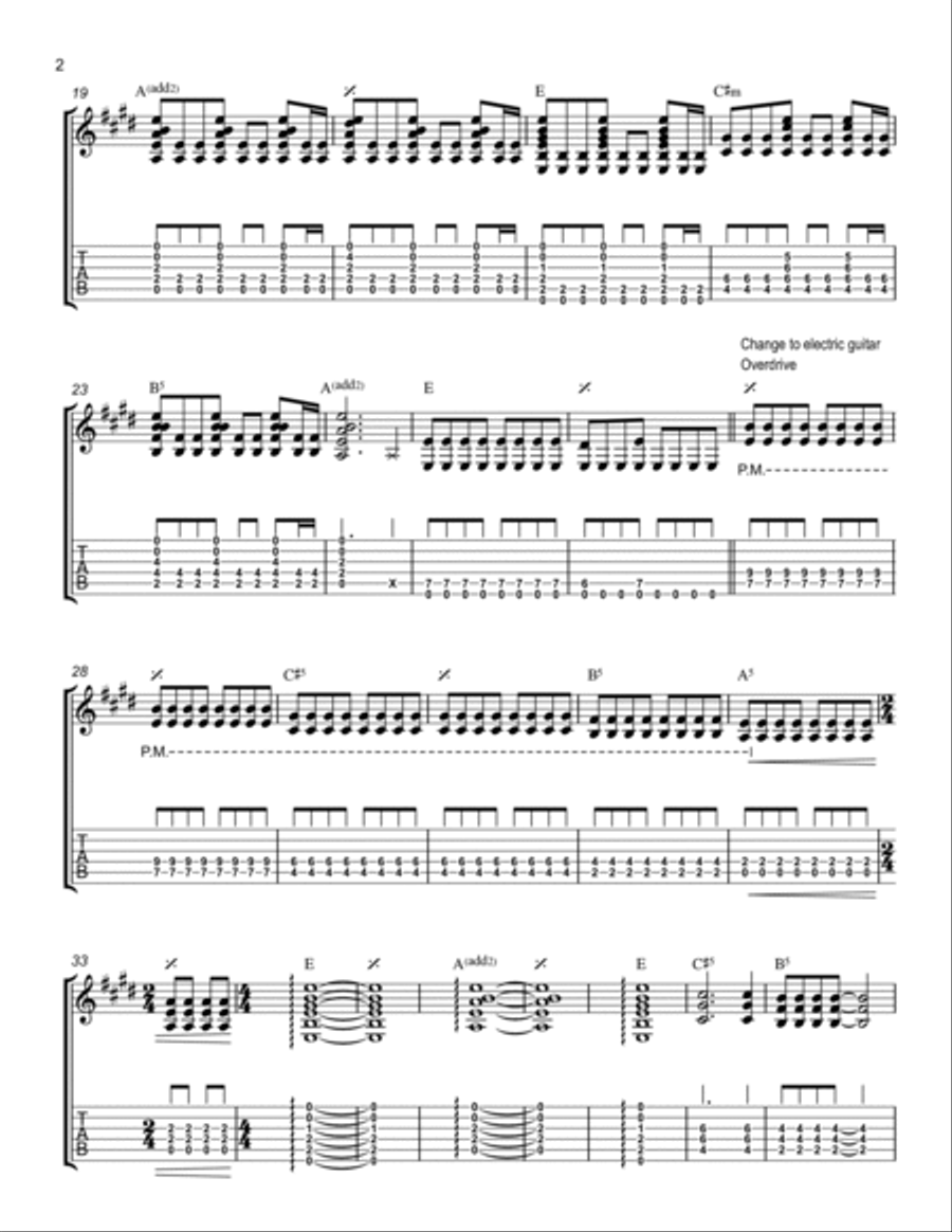 Changed Guitar Solo scores gallery preview page 2