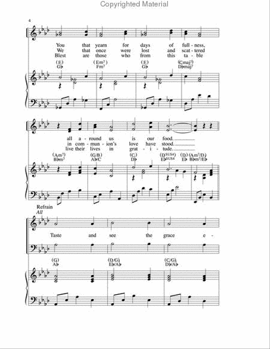 All Who Hunger 4-Part scores gallery preview page 4