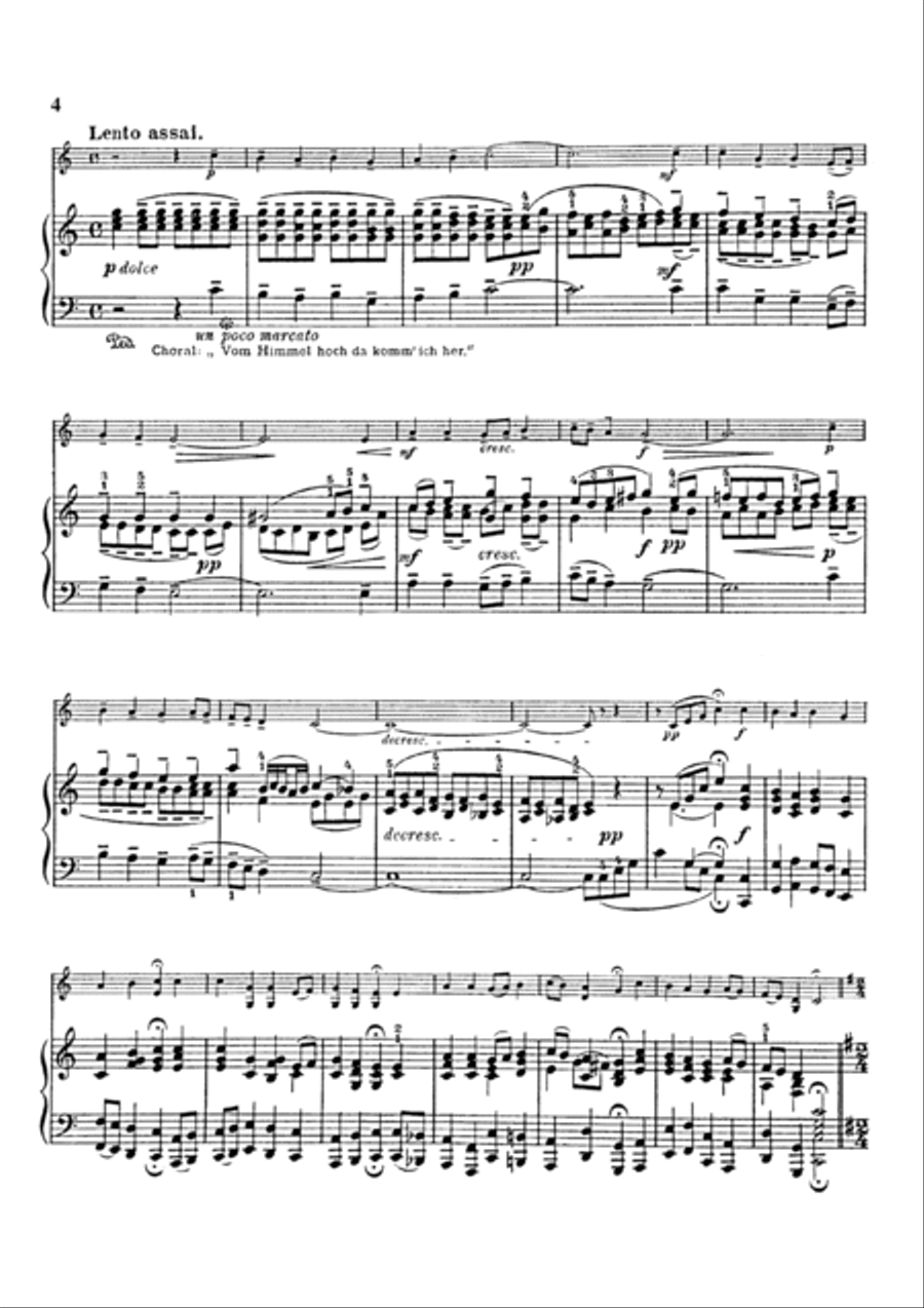 Reinecke Christmas Sonatina, for Violin & Piano, VN102 Violin Solo scores gallery preview page 4