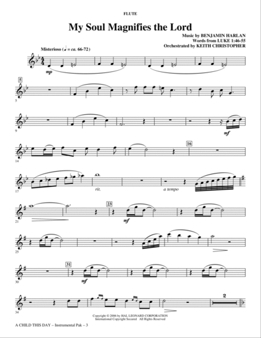 A Child This Day - Flute Choir scores gallery preview page 3