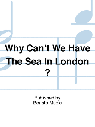 Book cover for Why Can't We Have The Sea In London ?