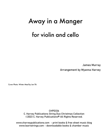 Away in a Manger for Violin and Cello