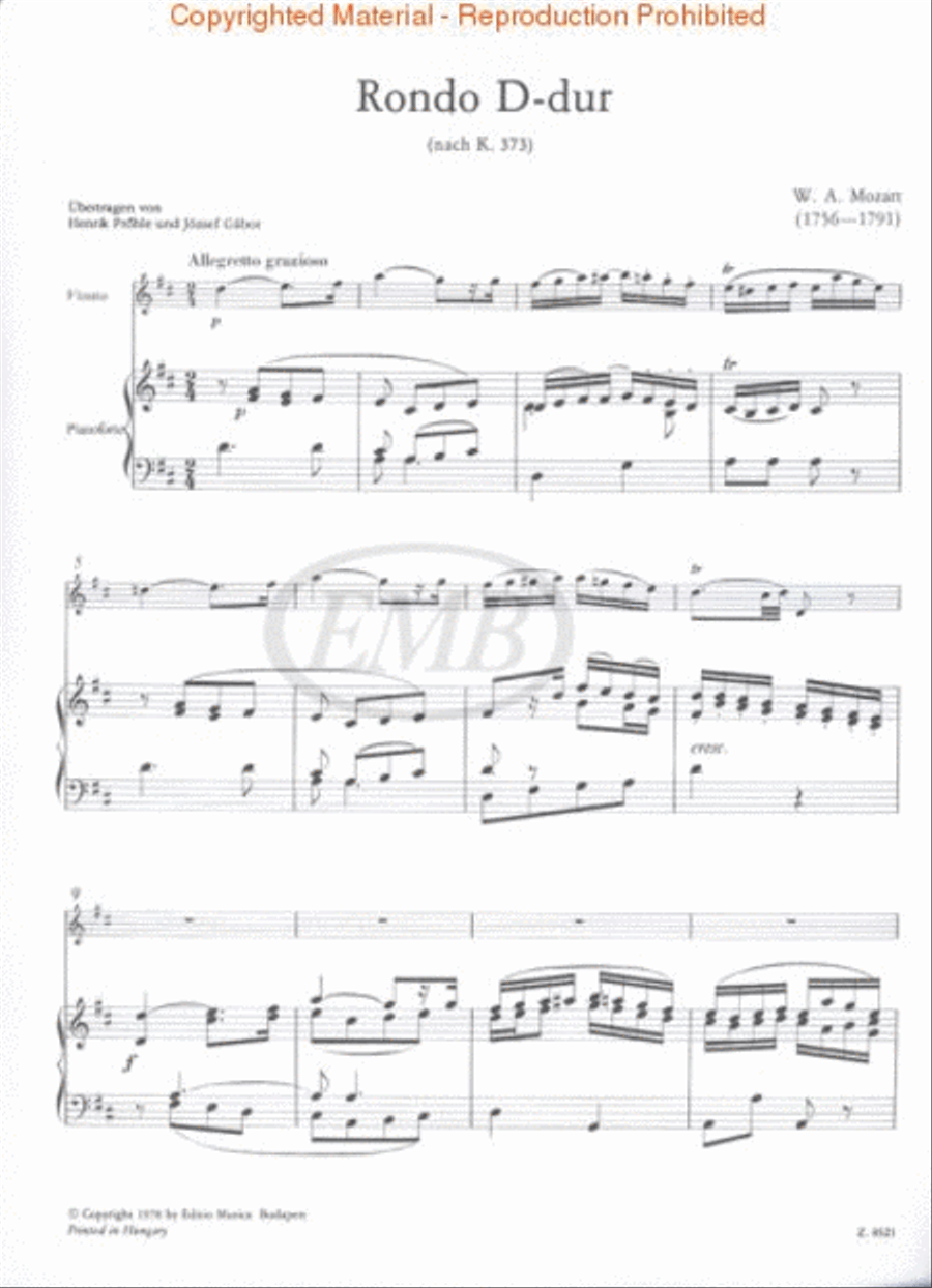 Rondo, KV. 373 Flute Solo scores gallery preview page 3