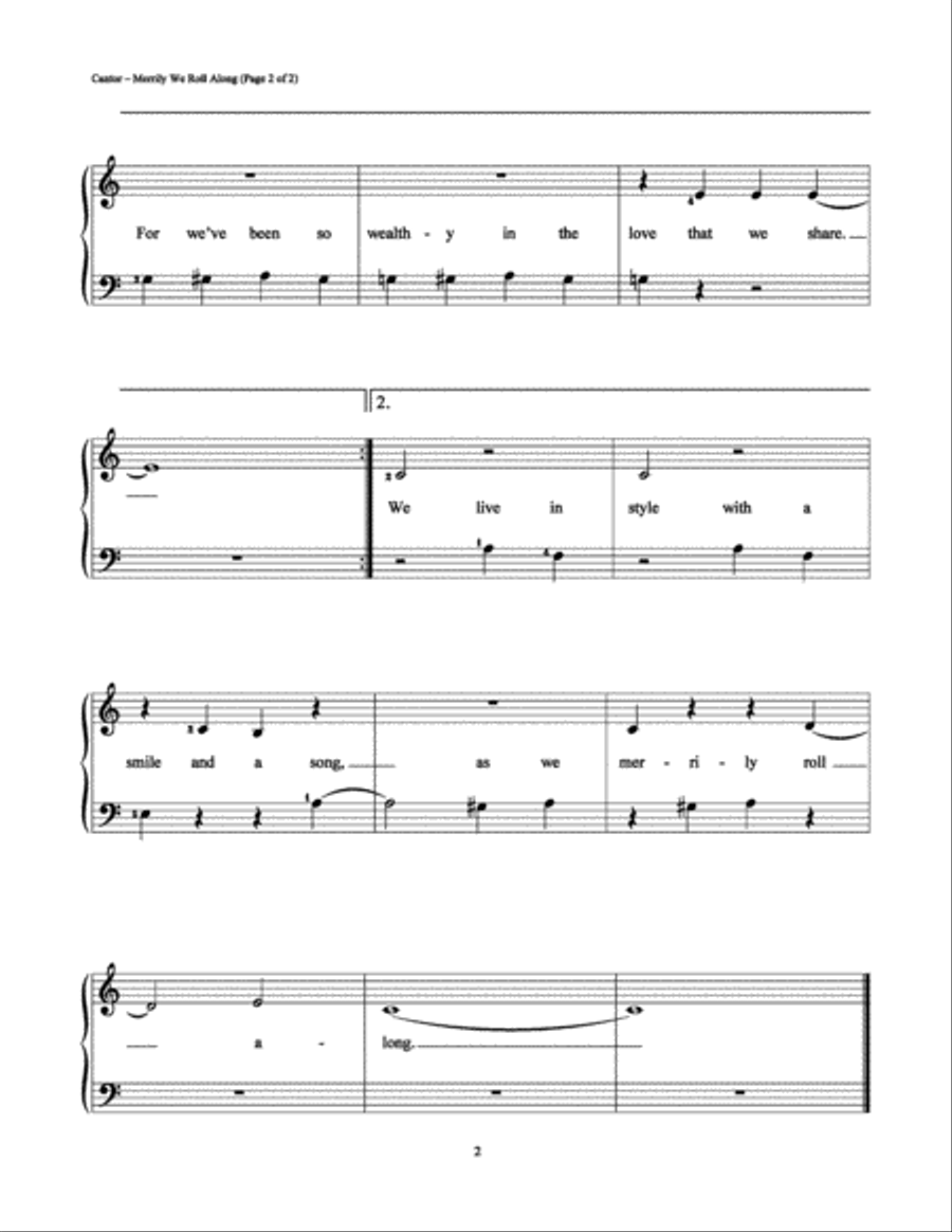 Merrily We Roll Along Easy Piano scores gallery preview page 2