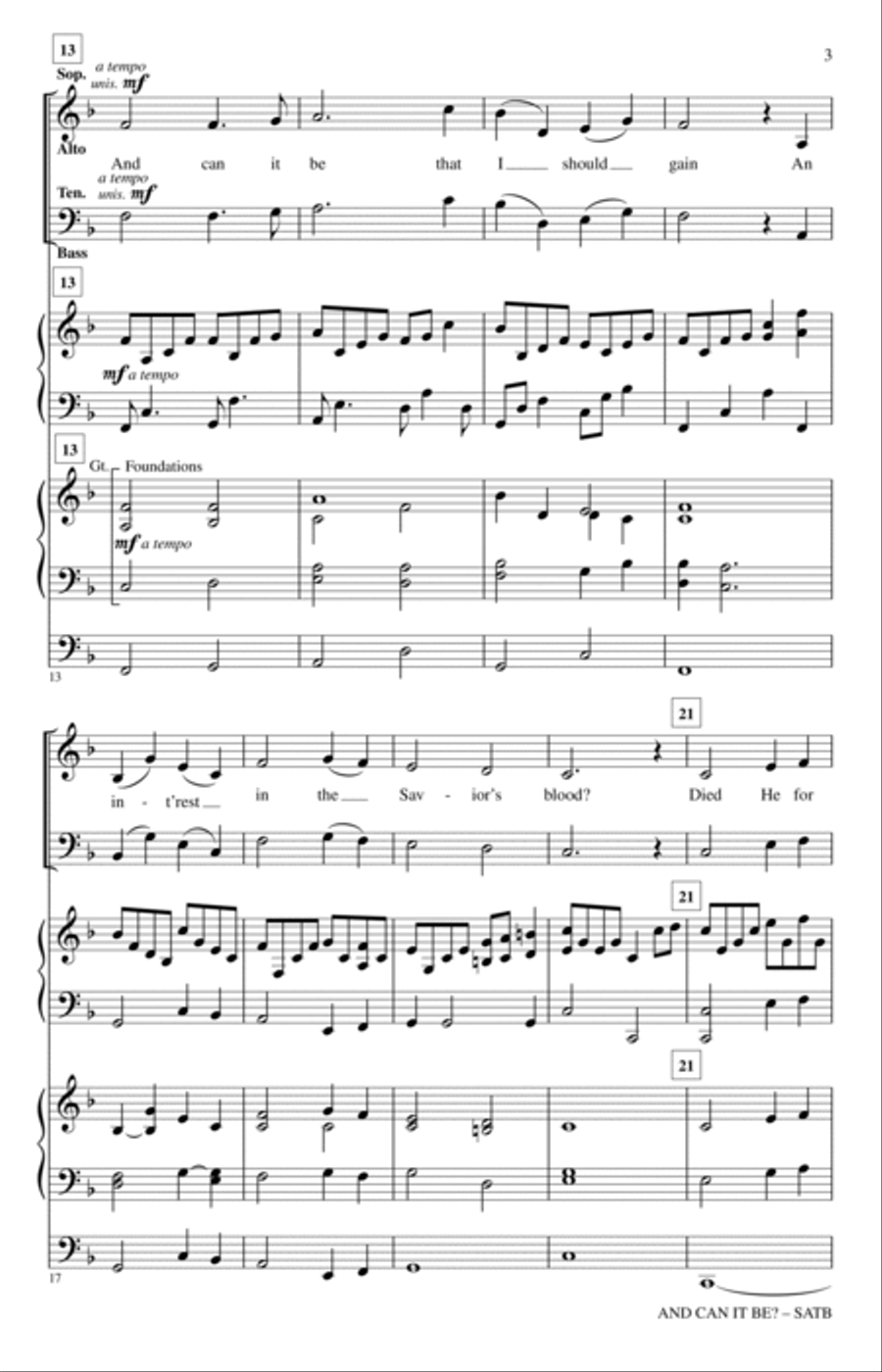 And Can It Be? 4-Part scores gallery preview page 2