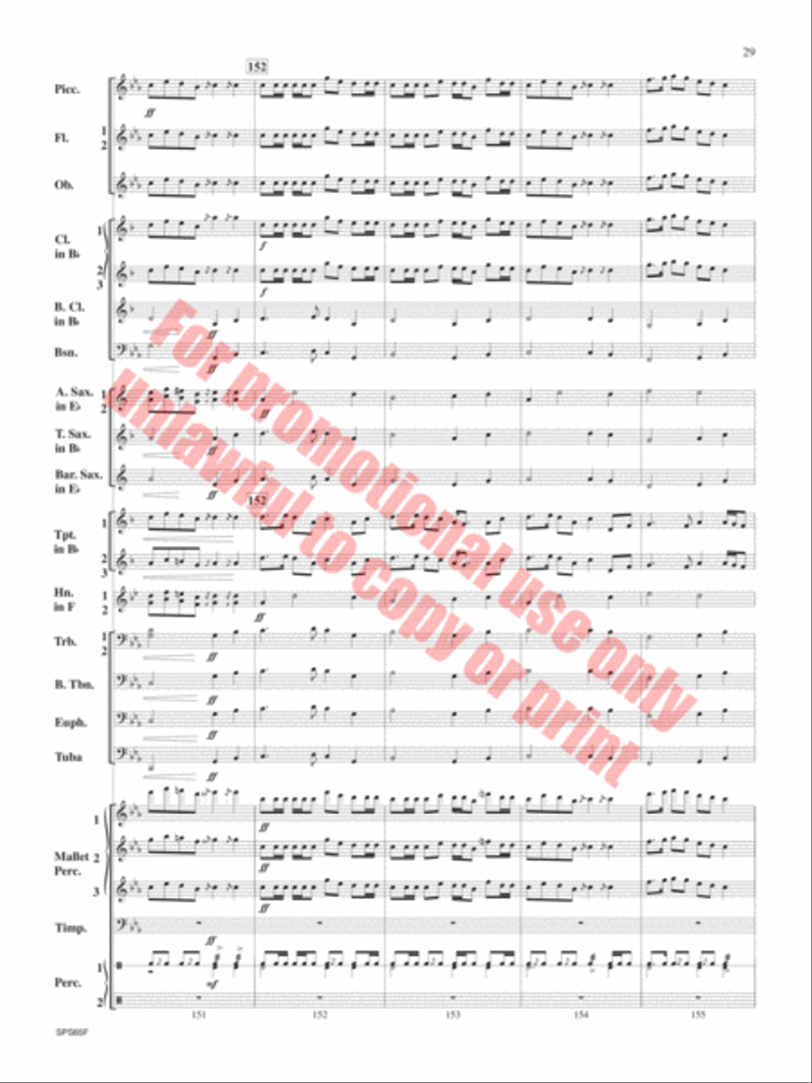 Rain and Snow on the Cedar Cliffs Concert Band scores gallery preview page 30