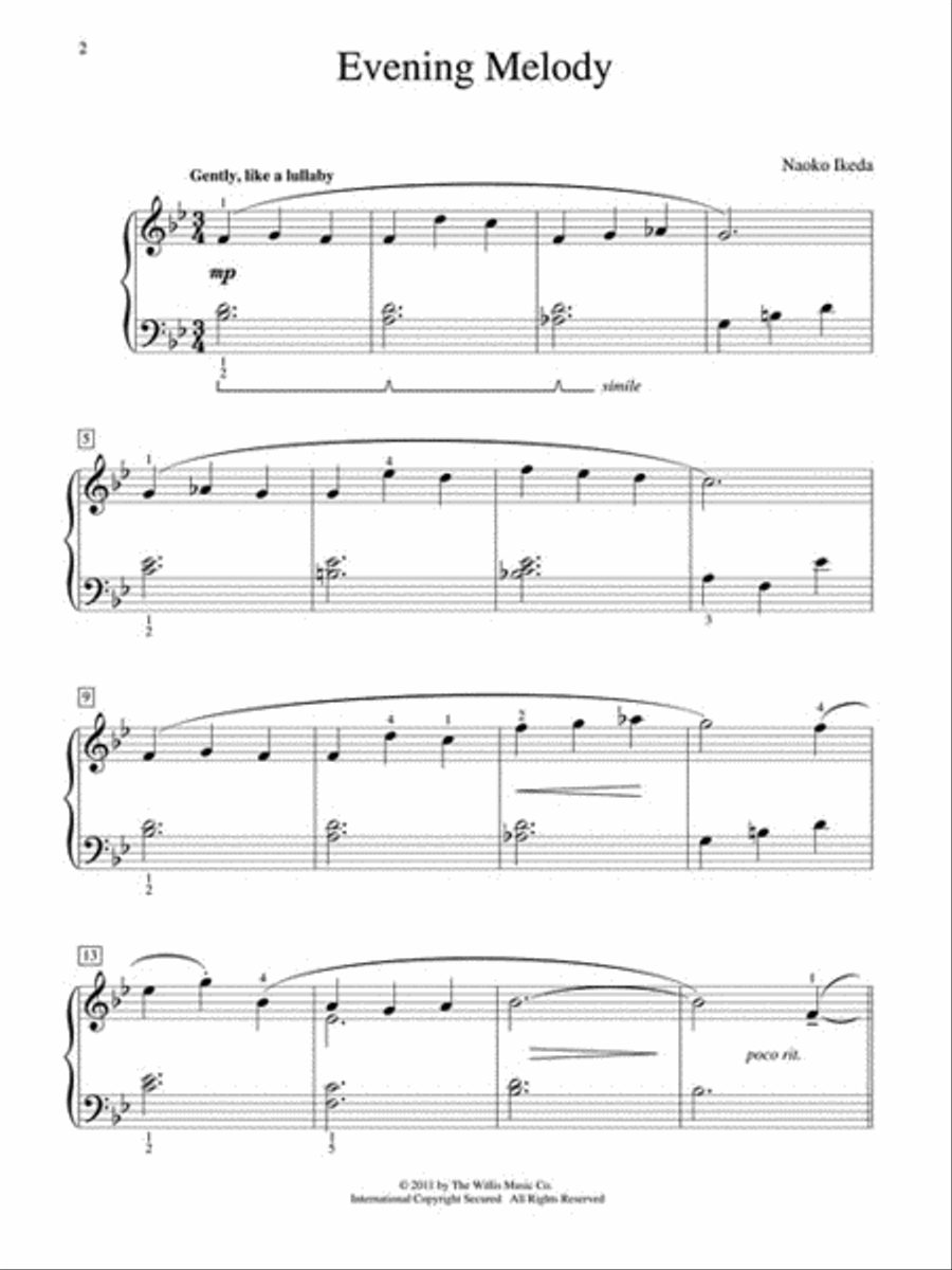 Evening Melody Piano scores gallery preview page 2