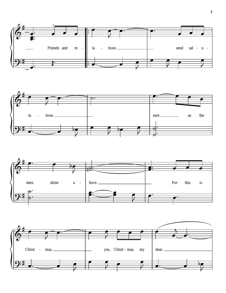 Please Come Home For Christmas Easy Piano scores gallery preview page 3