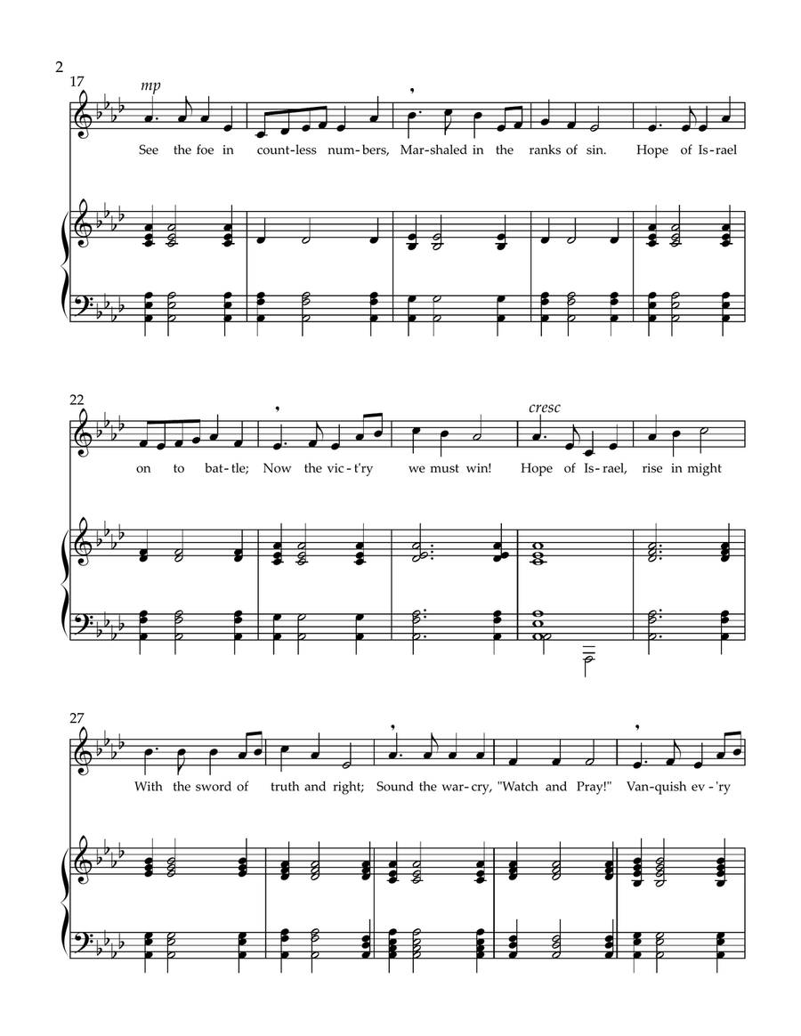 Hope of Israel - Beginner Choir, Children's Choir, Small Choir Children's Choir scores gallery preview page 2