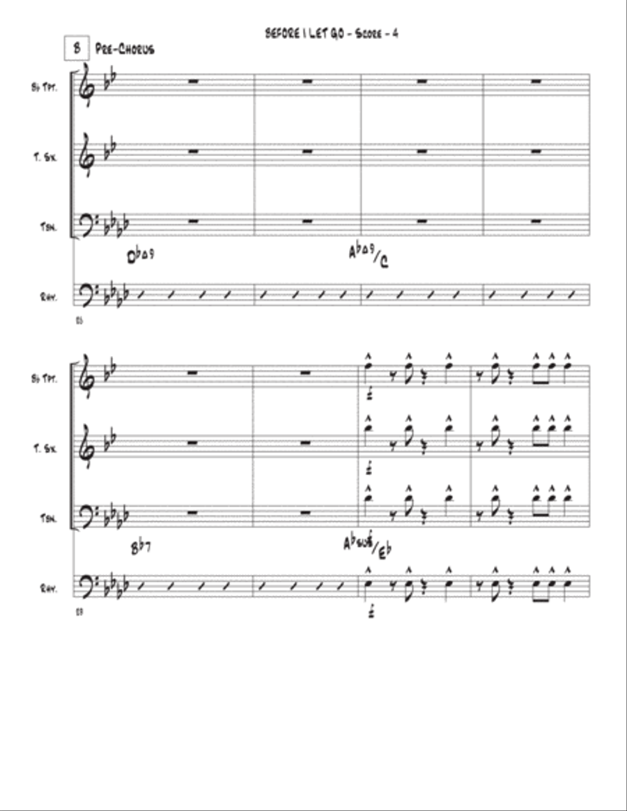 Before I Let Go Tenor Saxophone scores gallery preview page 4