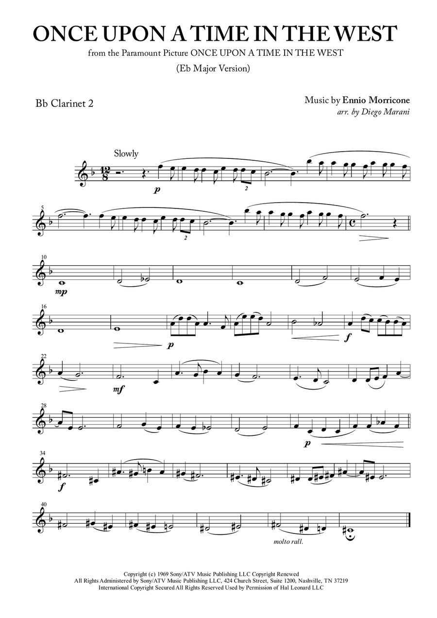 Once Upon A Time In The West from the Paramount Picture ONCE UPON A TIME IN THE WEST Woodwind Quartet scores gallery preview page 3