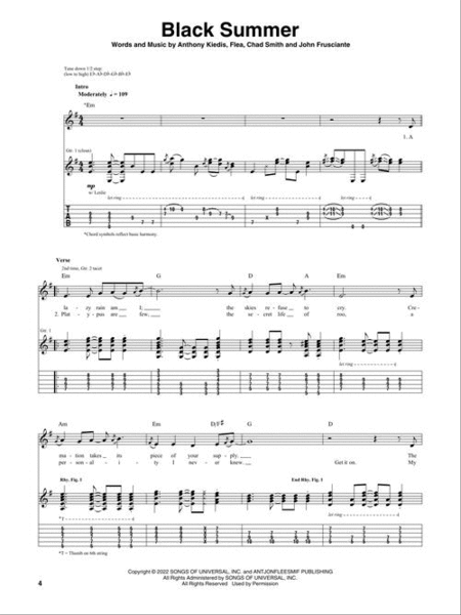 Red Hot Chili Peppers – Unlimited Love Electric Guitar scores gallery preview page 4