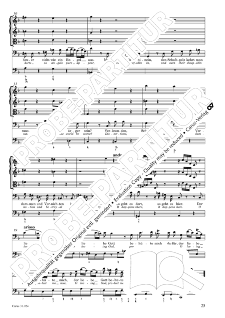 A conscience pure (Ein ungefarbt Gemute) 4-Part scores gallery preview page 26