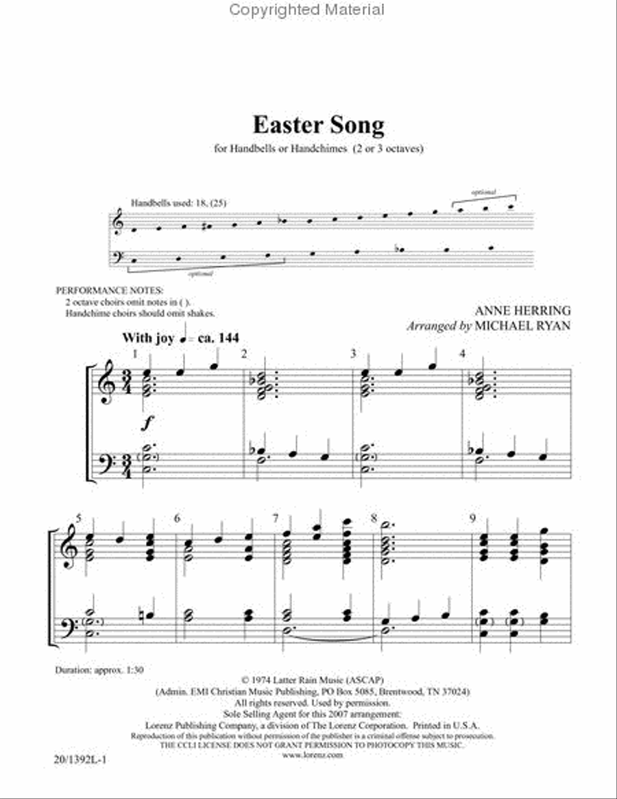 Easter Song 3-Octaves scores gallery preview page 2