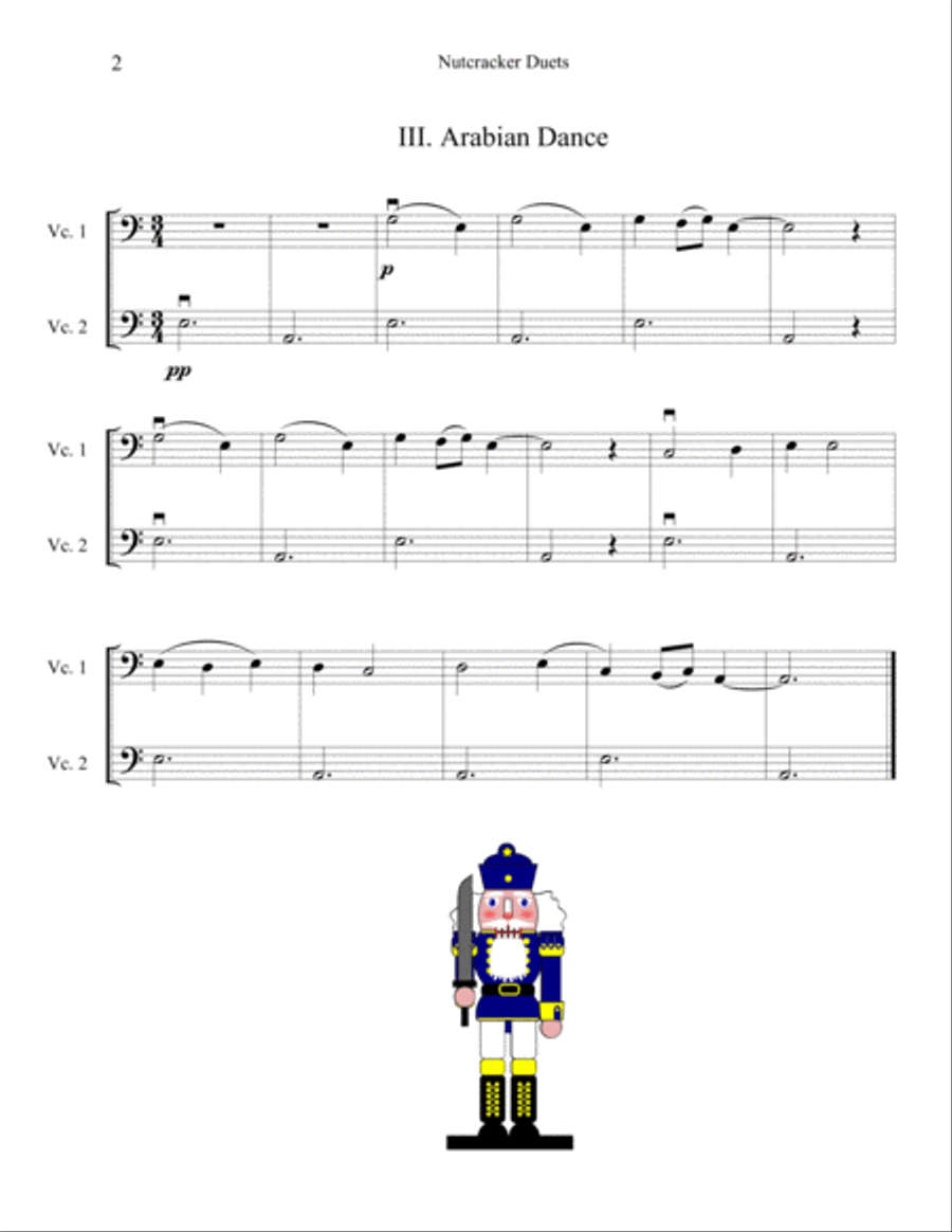 Nutcracker Duets for Two Cellists String Duet scores gallery preview page 3