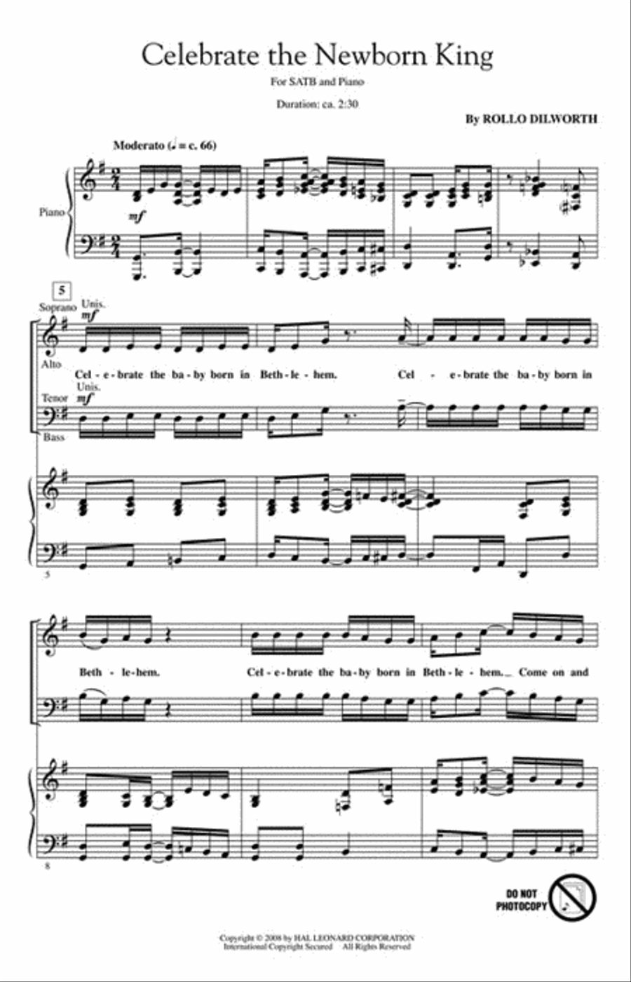 Celebrate the Newborn King 4-Part scores gallery preview page 2