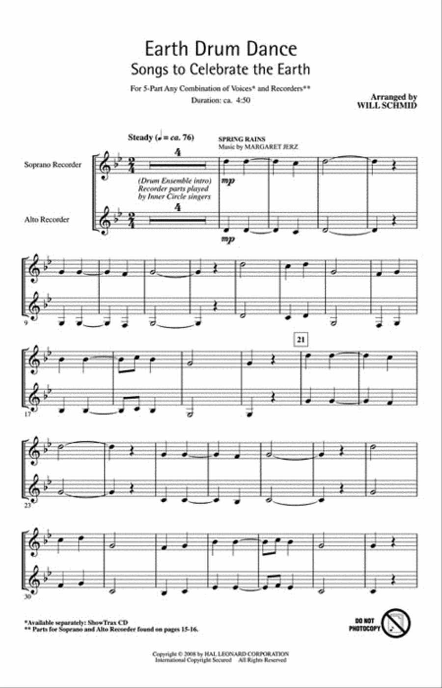 Earth Drum Dance Earth Drum Dance Choir scores gallery preview page 2