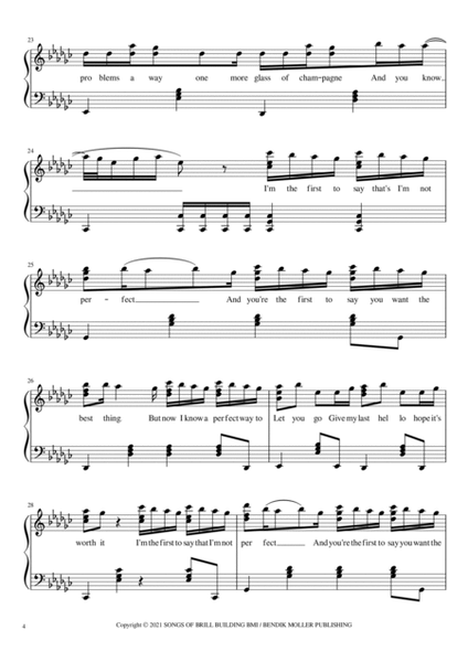 Here's Your Perfect (Jamie Miller) | Piano Solo Sheets 2-in-1 (Original key & Transposed) image number null