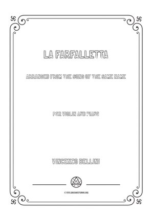 Book cover for Bellini-La farfalletta,for Violin and Piano