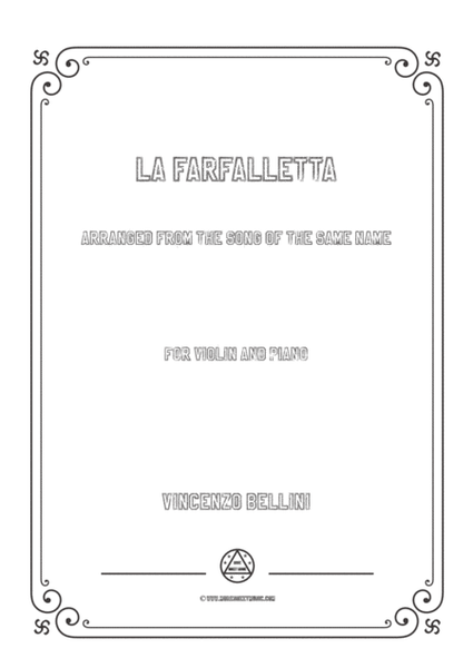 Bellini-La farfalletta,for Violin and Piano image number null